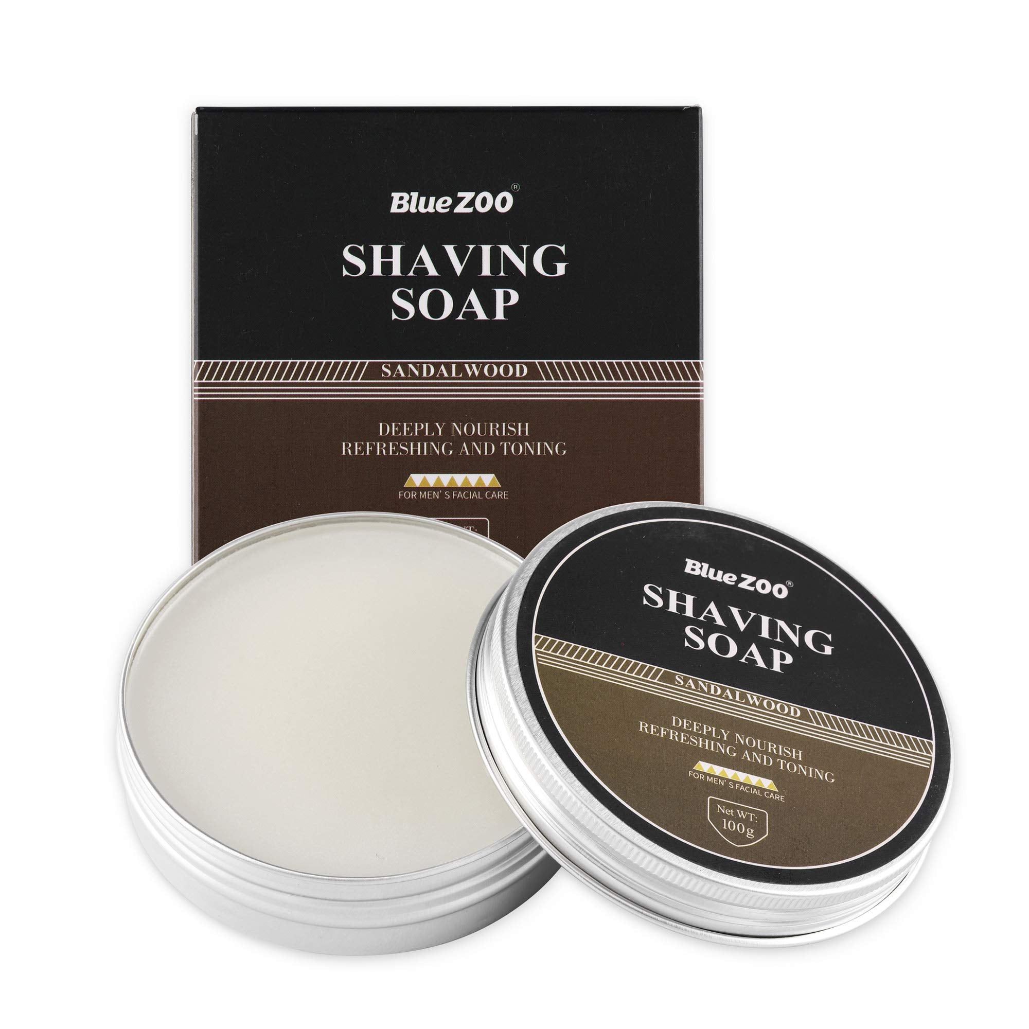 Wismee 3 In 1 Shaving Brush Set Shaving Soap Bowl & Shaving Stand & Badger Hair Shaving Brush Kit Shaving Cleaning Tool for Men (Silver+soap)