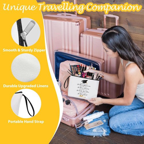 APAKUTA 2026 Graduation Gift for Her- Graduation Personalised Gift Keepsake, Class of 2026 Gift for Graduates Zipper Organize Makeup Bag Travel Cosmetic Pouch