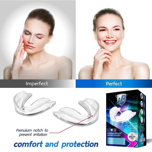 Moldable Mouth Guard for Teeth Grinding, Customizable Boil-and-Bite Mouthguard for Clenching, Dental Protection for Adults, Teens and Kids