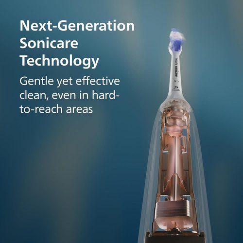 Philips Sonicare Electric Toothbrush - Pressure Sensor, 6 Settings, Travel Case | Light Pink, HX7132/03
