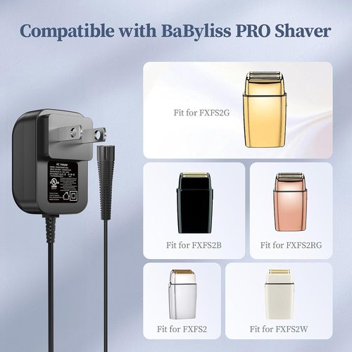 BaByliss PRO Charger - AC Adapter for FXFS2 & FOILFX02 Shaver | 4.5V Power Supply Cord