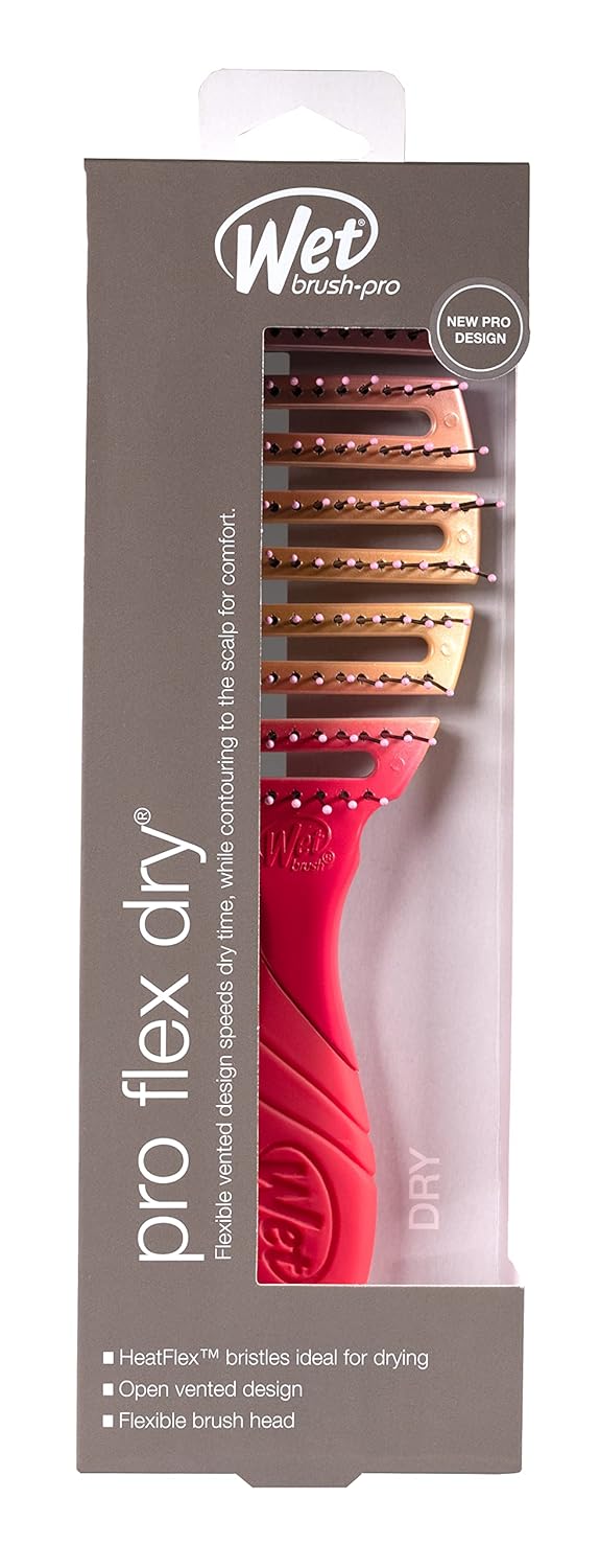 Wet Brush Pro Flex Dry Brush - Coral Ombre Design for Effortless Detangling and Styling