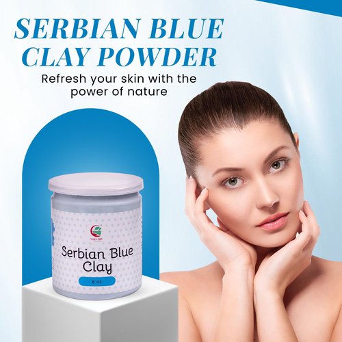 Serbian Blue Clay Powder 8 oz (227g) - 100% Natural Cambrian Clay For Skin & Soap Making - By Yogi's Gift®