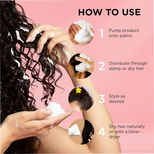 Style Factor EDGE BOOSTER Extra Strength Mousse - Frizz Control & Volume - 2.5oz Morganite for Curly Hair