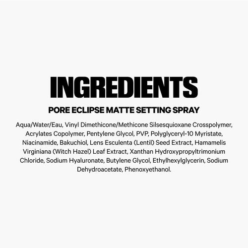 Milk Makeup Pore Eclipse Matte Setting Spray – Blurs Pores, Controls Shine + Sets Makeup for Up to 16 Hours – Long-Lasting, Oil + Alcohol-Free Facial Mist for a Soft, Matte Finish – 2.9 oz