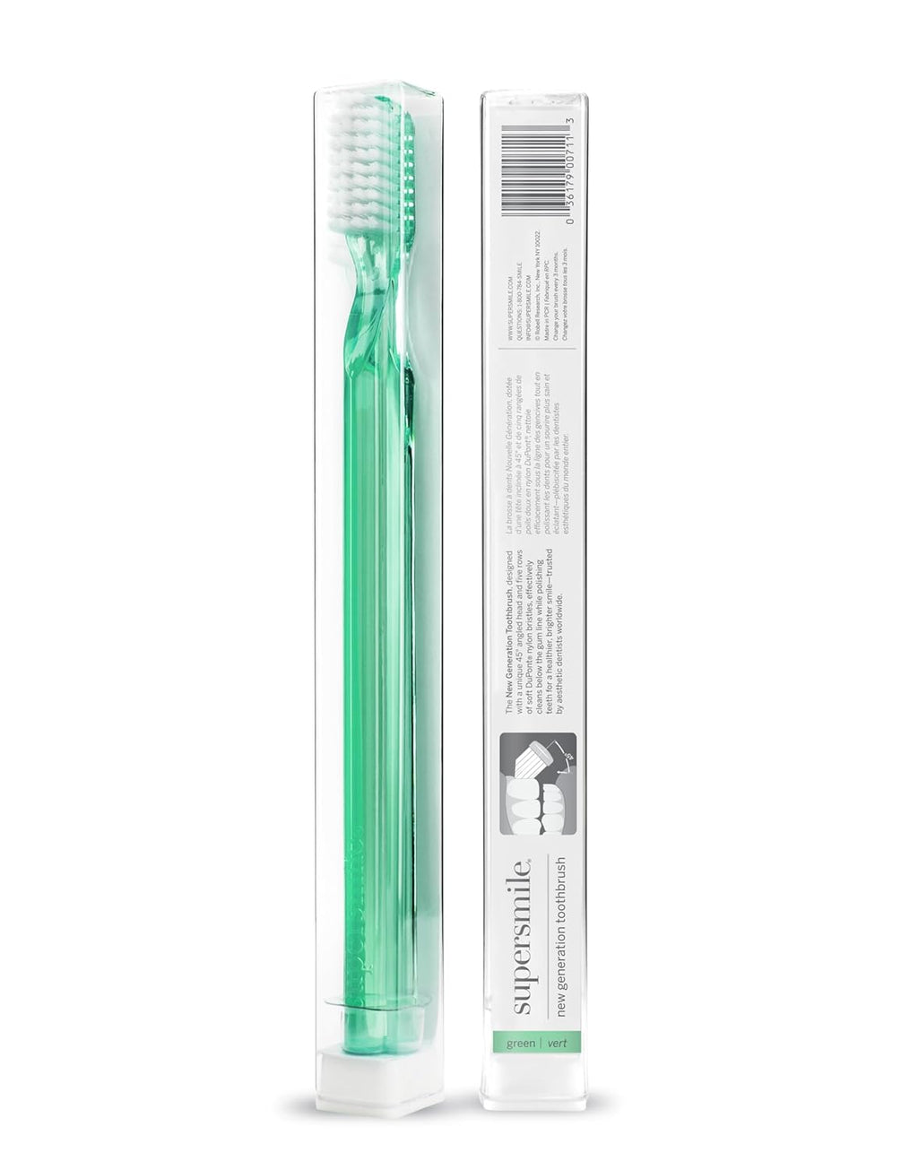 Supersmile New Generation Toothbrush - Patented 45° Soft Nylon Bristles for Effective Whitening | Ergonomic Handle for Adults & Kids