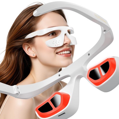 Under Eye Red Light Therapy Device, Red Light 630±10nm Therapy Glasses for Eyes, Red Light Eye Mask for The Treatment of Eye Bags,Dark Circles,Puffiness periorbital for Treating -Blown