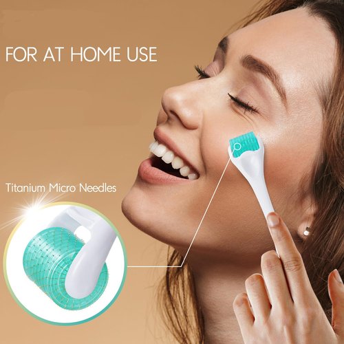 Slionwe Derma Roller Microneedle Roller, 192 Titanium Microneedling Roller For Women and Men | Micro Needle Roller