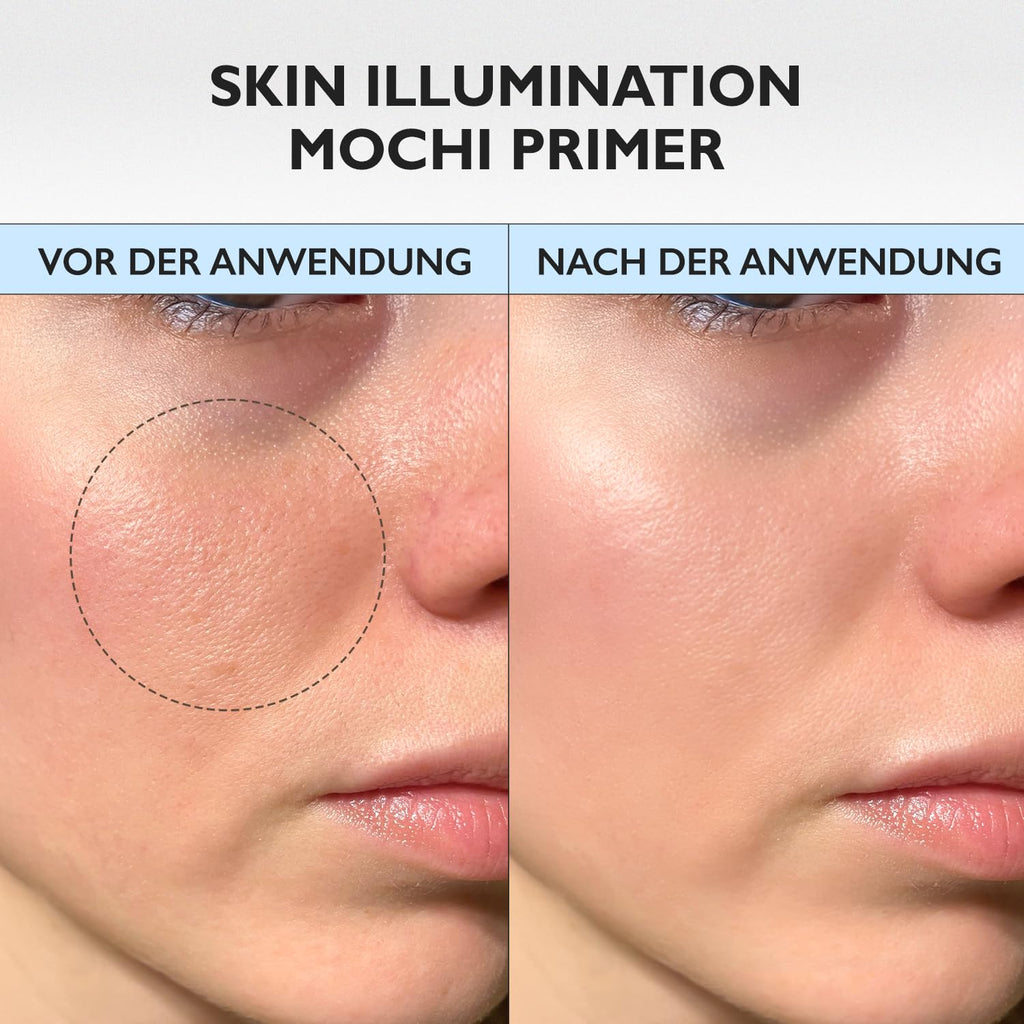 VIDIVICI Skin Illumination Mochi Primer - K-Beauty Pore Blurring Makeup Primer with 84% Skincare Ingredients, 1.05 fl oz