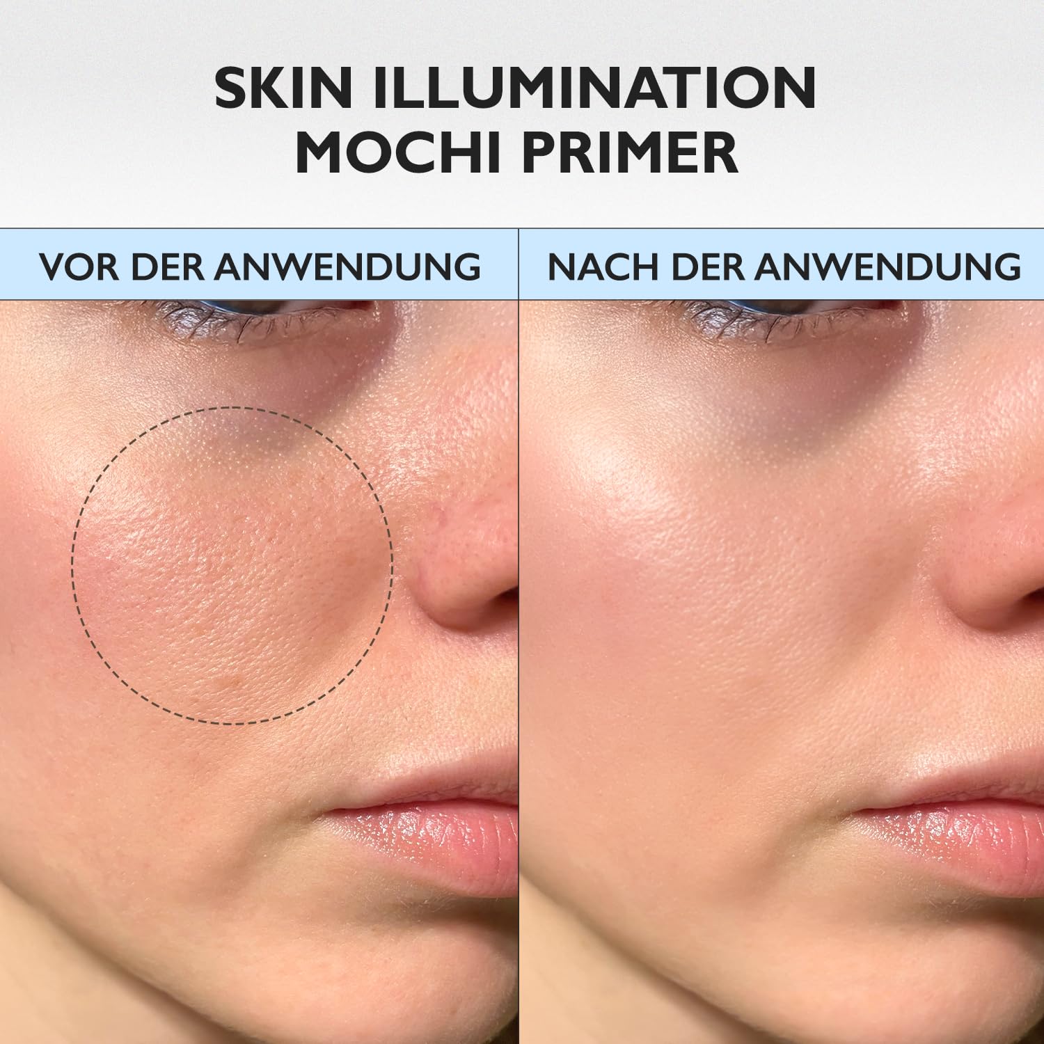 VIDIVICI Skin Illumination Mochi Primer - K-Beauty Pore Blurring Makeup Primer with 84% Skincare Ingredients, 1.05 fl oz