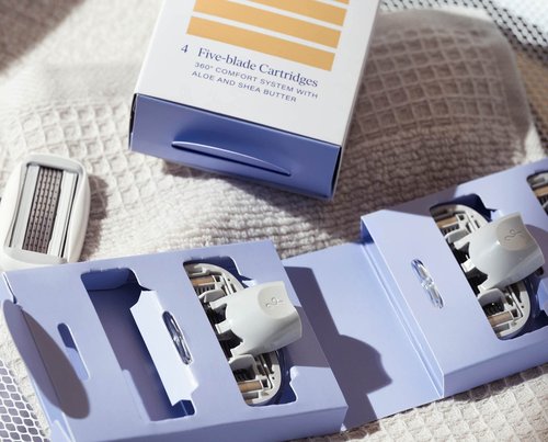 margaret Flamingo 5-blade Razor Replacement Blade Cartridge (4 Cartridges)