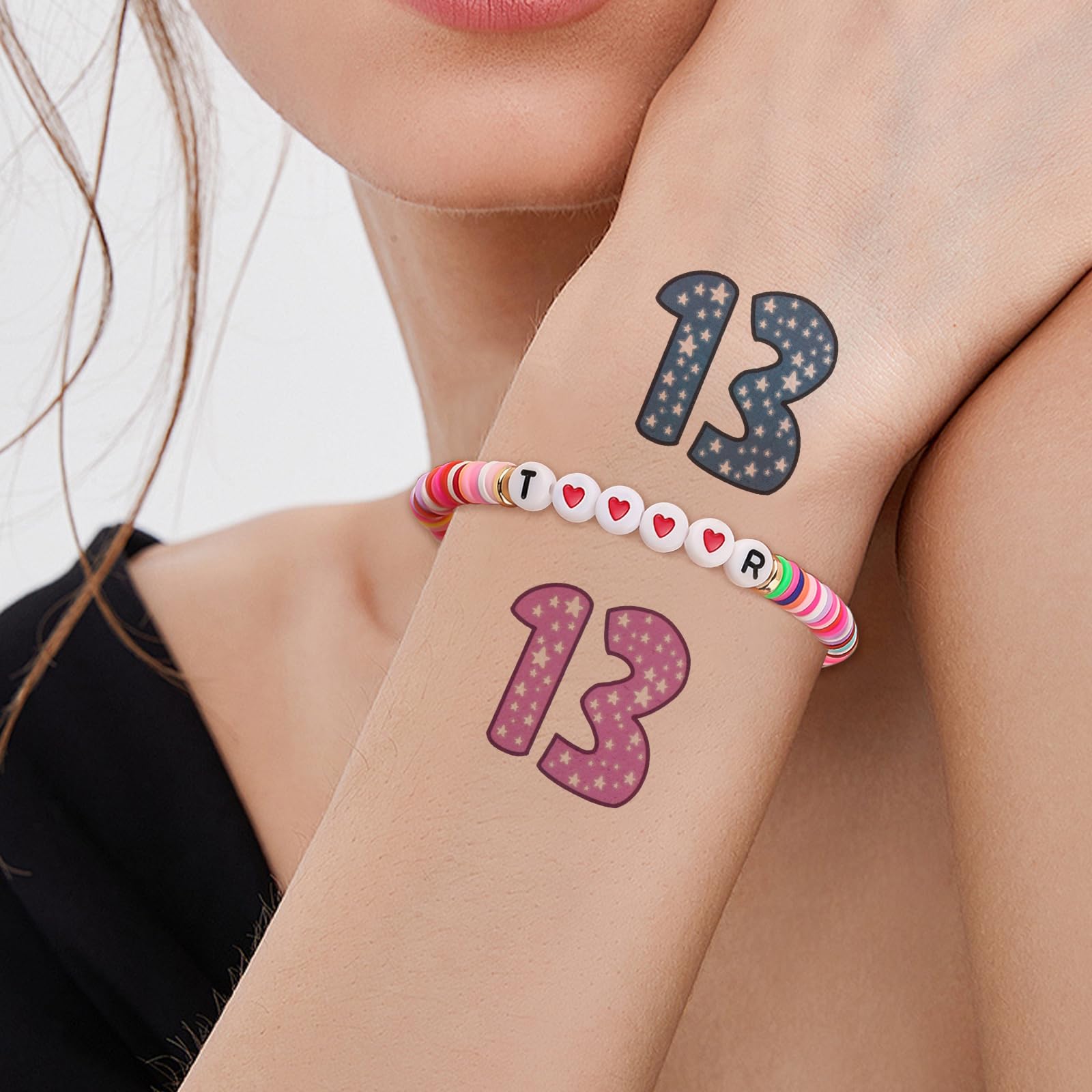 ZZLTAWS Singers Merch Makeup Bag, Music Loves Gifts Set Including 1 Makeup Bag, 1 Bracelets 1 Card 50Pcs Stickers, 8 Temporary Tattoos, Best Gifts for Girls Women and Music Fans