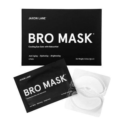 JAXON LANE BRO Mask | Hydrogel Under Eye Patches for Men - Anti-Aging Treatment for Dark Circles (6 Pack)
