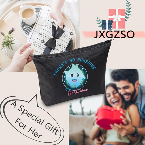 JXGZSO Luna Star Gift There's No Sunshine Only Darkness Cosmetic Bag Animation Movie Lover Gift Lumalee Blue Makeup Bag (There's No Sunshine Only Darkness Black)
