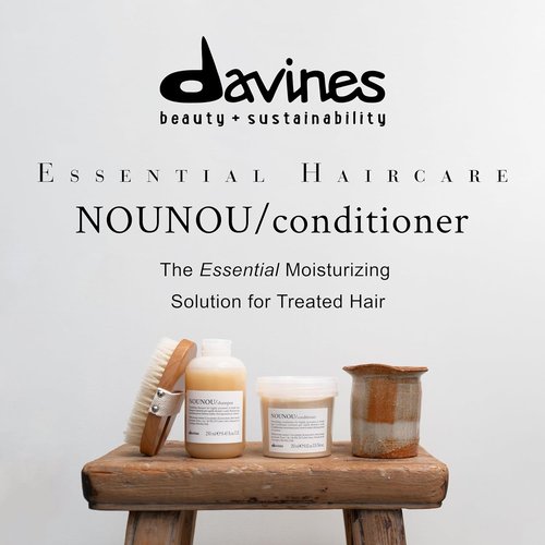 Davines Nounou Conditioner - Hydrating Deep Conditioner for Damaged & Dry Hair | 8.45 oz