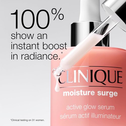 Clinique Moisture Surge Active Glow Serum - Hydrating Lactic Acid, Hyaluronic Acid & Vitamin C | Lightweight & Oil-Free