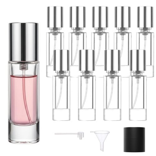 KIT TOWN 5ml Perfume Travel Refillable Bottle Perfume Atomizer, Travel Size Perfume Bottle,10pcs Glass Bayonet Mount Fragrance Atomizers for Trip, Leak-proof Cologne Sprayer Bottles