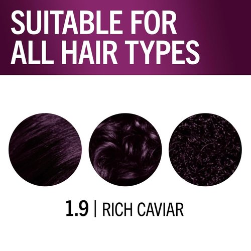 Schwarzkopf Keratin Hair Dye Cream - Rich Caviar 1.9 | Professional Quality Color & 100% Gray Coverage