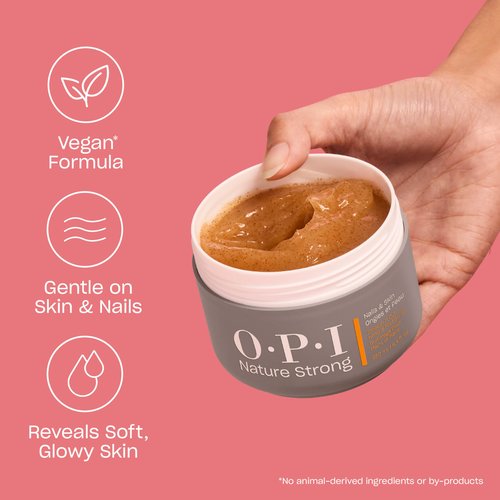 OPI Nature Strong Nails & Skin - Smooth It Out Hand & Foot Scrub | Gently Exfoliates Rough, Dry Skin for Moisturizing, Hydrated Skin | 8.4 Fl Oz | 250 mL
