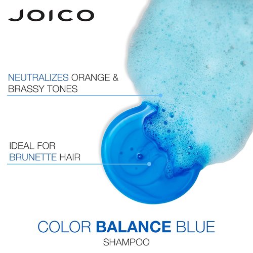 Joico Color Balance Blue Shampoo & Conditioner - Eliminate Brassy Tones | Boost Color Vibrancy | Protect Against UV Radiation