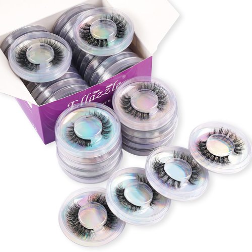 Faux Mink Lashes Thick Crossed Eyelashes 3D/5D False Eyelashes 20 Pairs Fluffy Natural Look 4 Syles(G03)