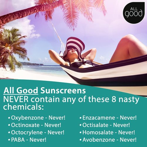 All Good Sport Mineral Face & Body Sunscreen - UVA/UVB Broad Spectrum, Water Resistant, Coral Reef Friendly, Gluten-Free - SPF 50 Butter Stick & SPF 30 Lotion