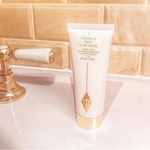 Charlotte Tilbury Goddess Skin Clay Mask - Hydrating Pore Tightening Face Mask with Vitamin C & Sweet Almond Oil | Reveals Luminous Glow