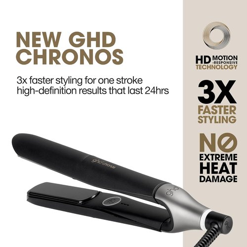 GHD Chronos & Chronos Max Stylers - Professional Flat Iron Hair Straighteners | 3X Faster Styling & 85% More Shine