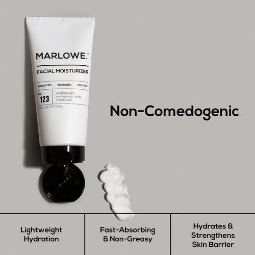 MARLOWE. No. 123 Facial Moisturizer 6 oz, Daily Face Lotion with Aloe Vera & Green Tea Extract, Hydrates, Nourishes, Restores & Soothes, Lightweight, Non-Greasy, Fresh Aloe Citron Scent