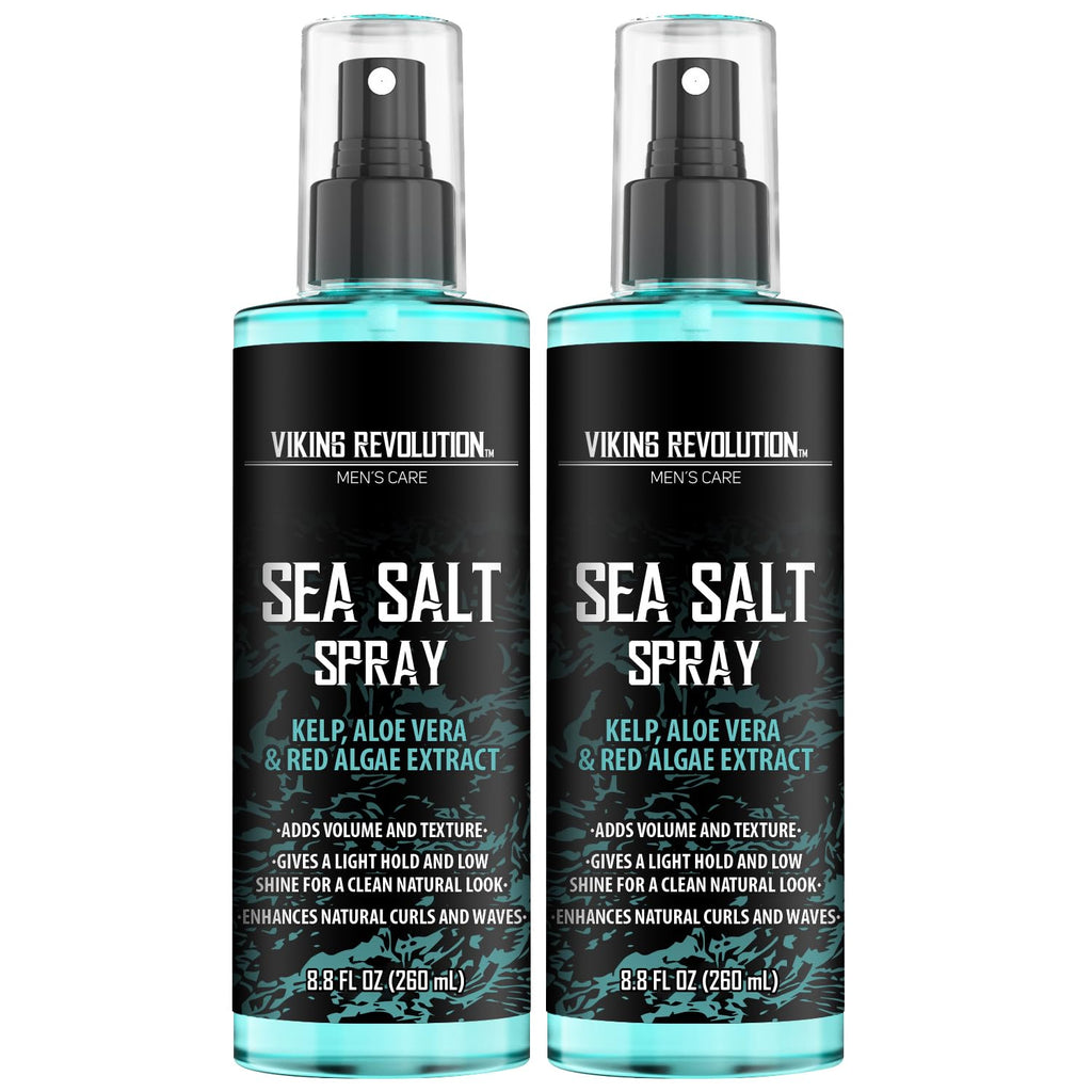 Viking Revolution Sea Salt Hair Spray - Texturizing Spray with Kelp & Aloe Vera | 2-Pack for Beachy Volume