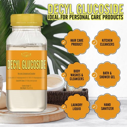 Artekas Innovation - DECYL GLUCOSIDE - Gel - for Homemade Cosmetics, Skin Care, Shower Gels, Foaming, Body Soap, Shampoos, Face Cleansers - 4.23 oz