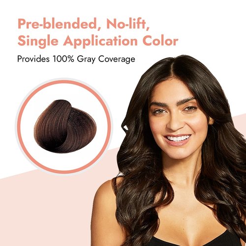 One N' Only Powder Hair Color Kit - Chocolate Brown | Permanent Gray Coverage, Just Add Water, Vegan & Cruelty-Free