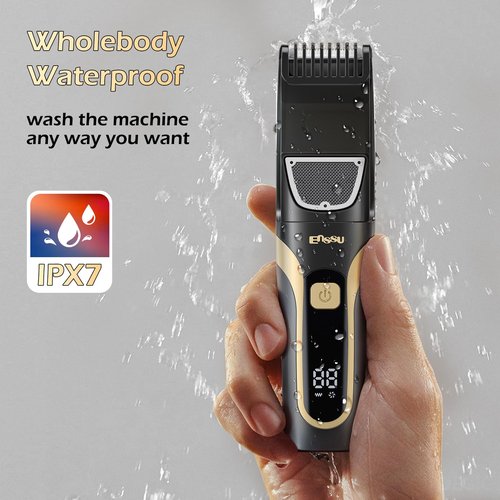 ENSSU Beard Trimmer for Men - Electric Cordless Vacuum Mens Beard Trimmer with Adjustable 20 Length Setting,Waterproof Mustache Trimmer with Ceramic Blade for Precision Facial Hair