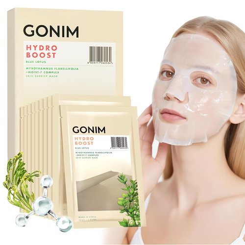 GONIM Face Mask - Hydrating Korean Skin Care with Hyaluronic Acid & Vitamin C | Anti-Aging Sheet Mask, 30ml x 15pcs