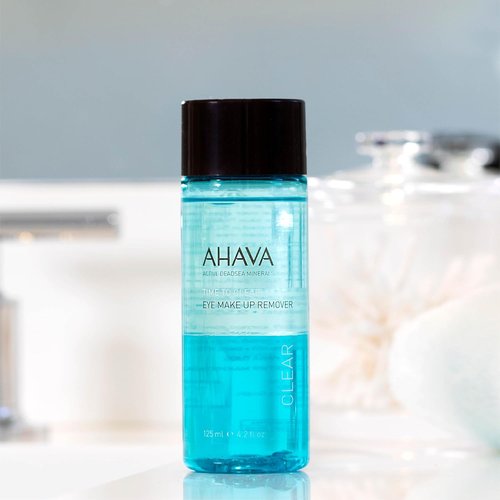 AHAVA Eye Make-Up Remover - Bi-Phased Formula Lifts Waterproof Makeup, Smooths Skin | 4.2 Fl. Oz