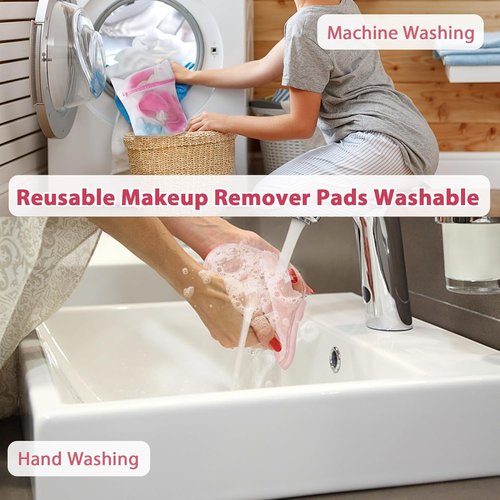 Natwag Makeup Remover Cloth - Reusable Microfiber Face Towels | 12 Pack, 6" x 6", Beige with Mesh Bag