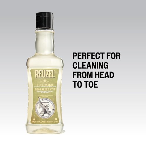 Reuzel 3-In-1 Tea Tree Shampoo - Deep Cleansing Formula for Hair and Body Care