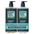 Every Man Jack Men's Shampoo & Conditioner Set - Caribbean Coconut - Sulfate Free, Plant-Powered - 16 fl oz (2 Pack)