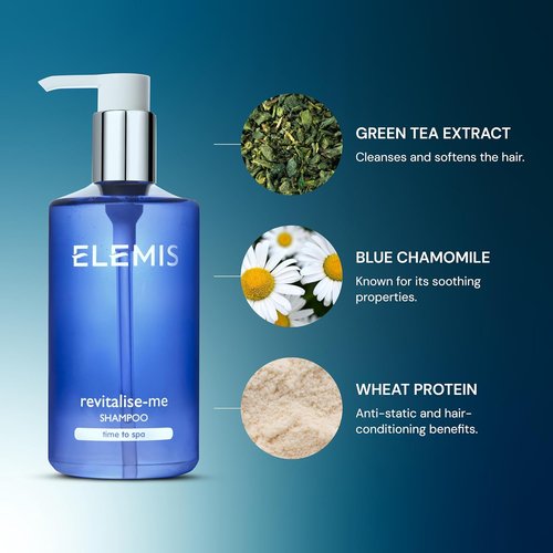 ELEMIS Revitalize-Me Shampoo - Nourishing Basil & Thyme Scent | 10.1 Fl Oz
