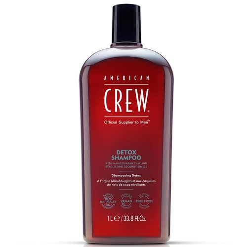 American Crew Detox Shampoo - Vegan Citrus Mint Formula for Men | 33.8 Fl Oz