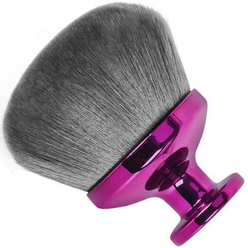 KEYMEIBC Large Kabuki Body Brush, Self-Tanning Applicator, Suitable for Mixed Bronzing Sun Protection Body Cream, Dry and Wet Multi-Use, 90mm Big Brush Head, (Purple)