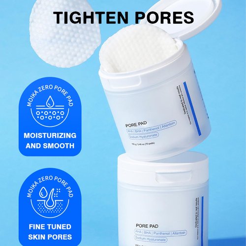 Regine Switzerland Pore Texture Pads - Deep Cleansing & Pore Refining | 70 Count (5.46oz) for Oily & Acne-Prone Skin