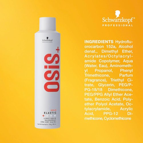OSiS+ Elastic Hairspray - Light Hold & Heat Protection for All Hair Types | 300ml