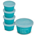 Denture Cup with Lid - Pack of 5 Denture Cases - Retainer and False Teeth Container Bath for Travel, Nursing Home, and Hospital Use