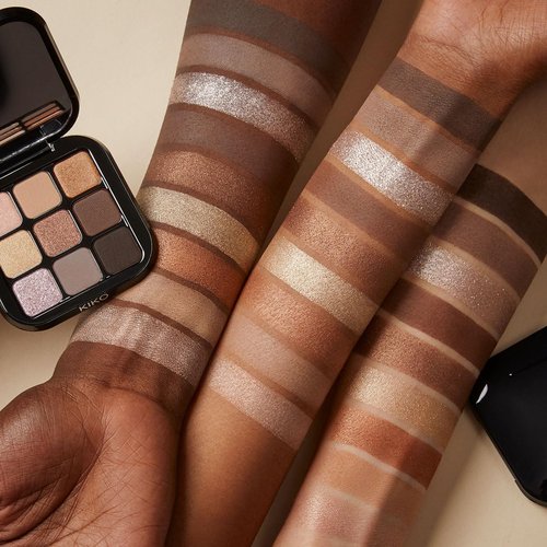 KIKO Milano Glamour Multi-Finish Eyeshadow Palette - 9 Versatile Shades for Stunning Looks