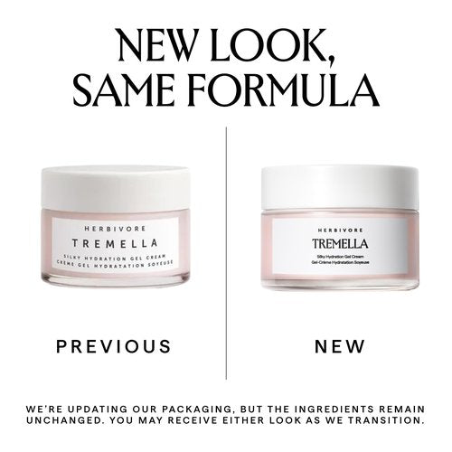HERBIVORE Tremella Silky Hydration Gel Cream - Hydrating Lightweight Facial Moisturizer with Squalane, Plant-based, Vegan, Cruelty-free, 50 mL / 1.7 oz