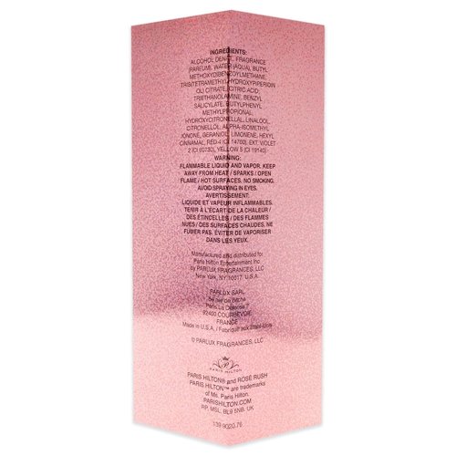 Paris Hilton Rose Rush Eau de Parfum Spray for Women - Floral & Fruity Fragrance | Long-Lasting Scent | 3.4 Fl Oz
