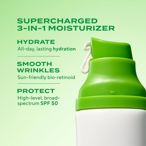 Murad Superactive Wrinkle-Fighting Moisturizer SPF 50 - Bio-Retinoid Facial Sunscreen for Fine Lines | 1.7 Fl Oz
