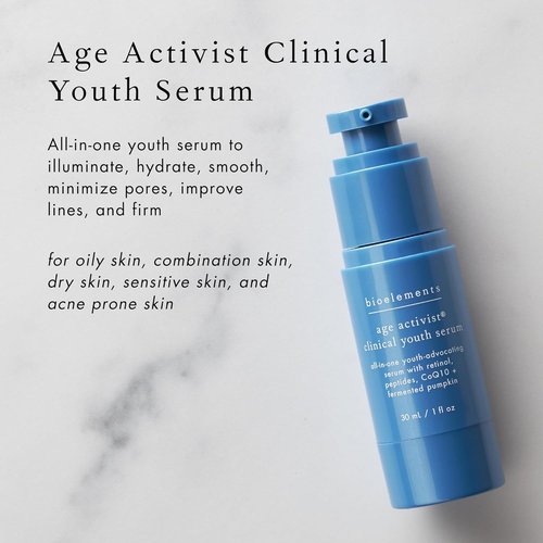 Bioelements Age Activist Clinical Youth Serum - Hydrates & Exfoliates - 1 oz - Vegan & Gluten-Free for All Skin Types