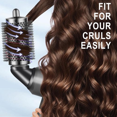 Dyson Large Round Volumizing Brush Attachment - 360° Rotatable Adaptor for Enhanced Hair Volume